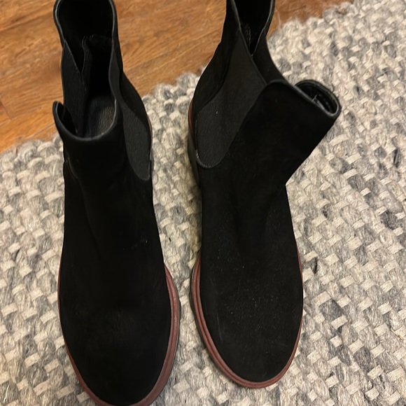 Antonio De Faria | Black Chunky Suede Bootie - Picture 2 of 7